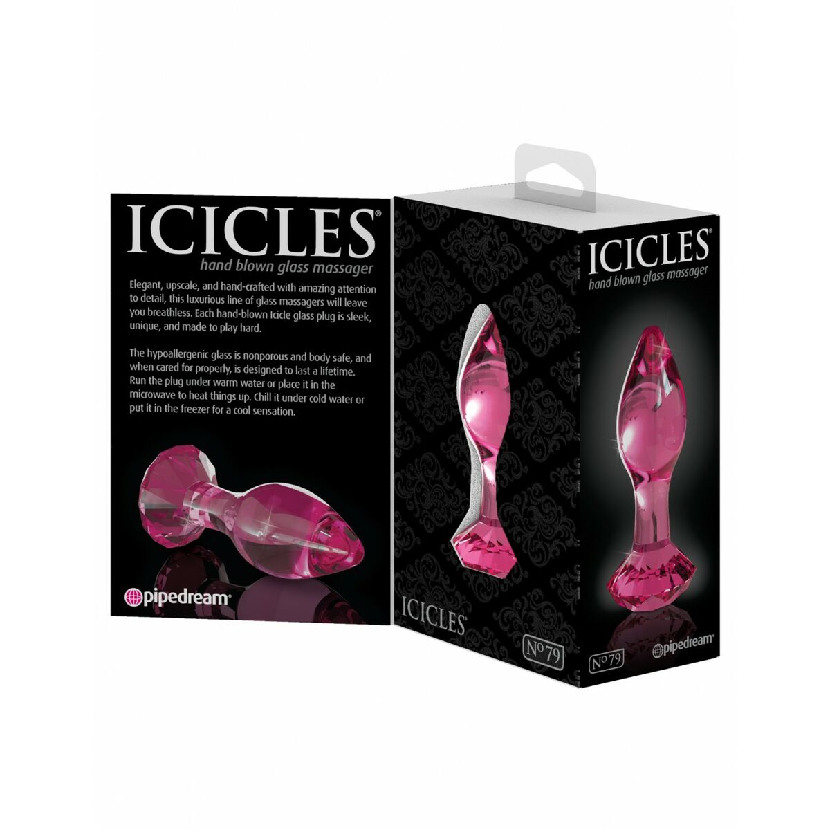 Plug Anal Pipedream Icicles Cor de Rosa